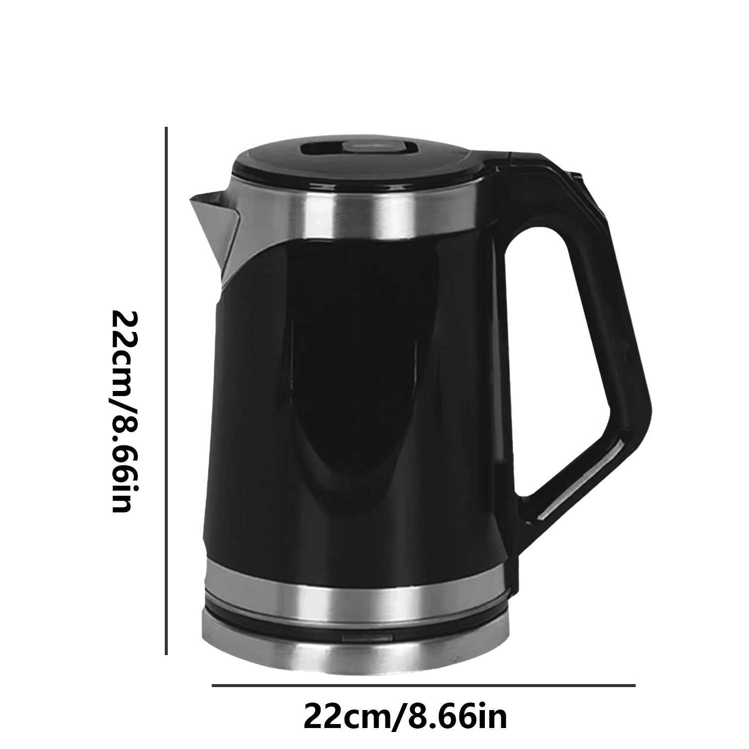 Electric Kettle Stainless Steel Inner Lid Water Heater Teapot Automatic Shut Off 2L 1500W-1700W Power EU Plug C251125