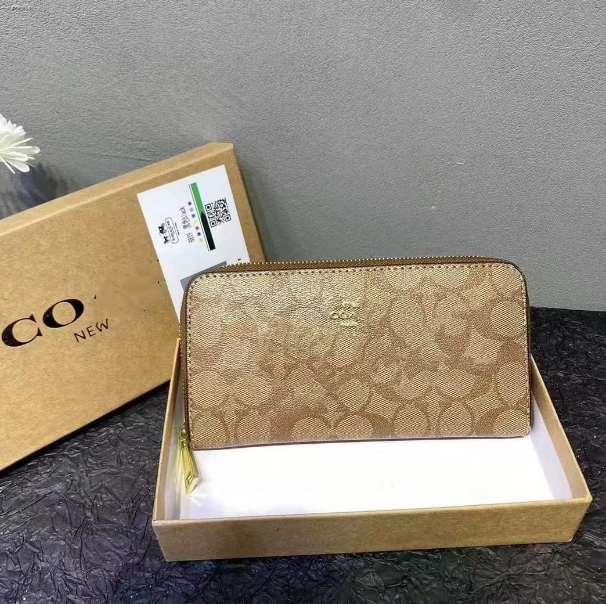 Designer Zipper Emed Leather Women's long style Folding Wallet Solid Colour Coin Purse