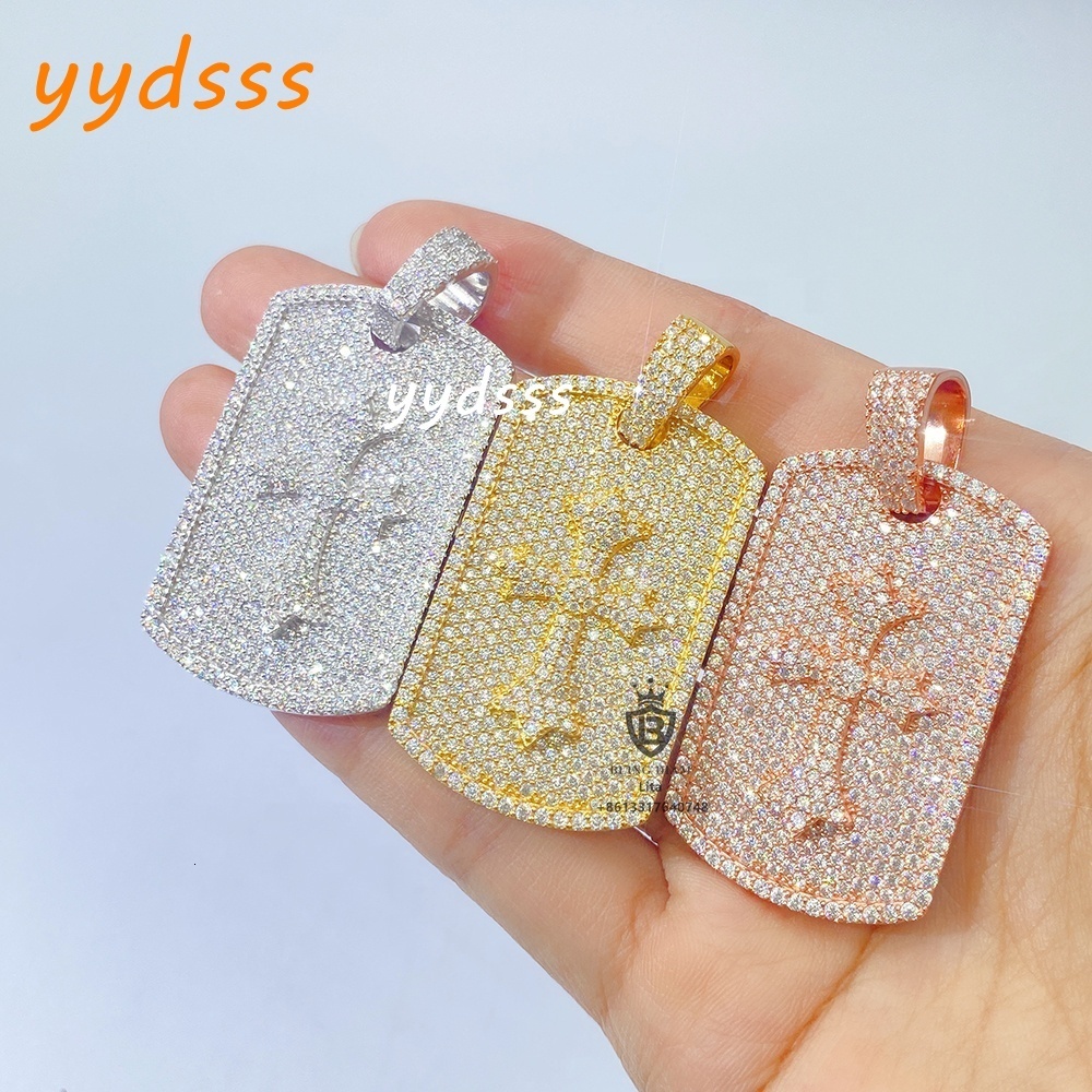 New Arrivals Special Unique Mens Hip Hop Vvs Moissanite Diamond Large Dog Pendant Necklace Jewelry
