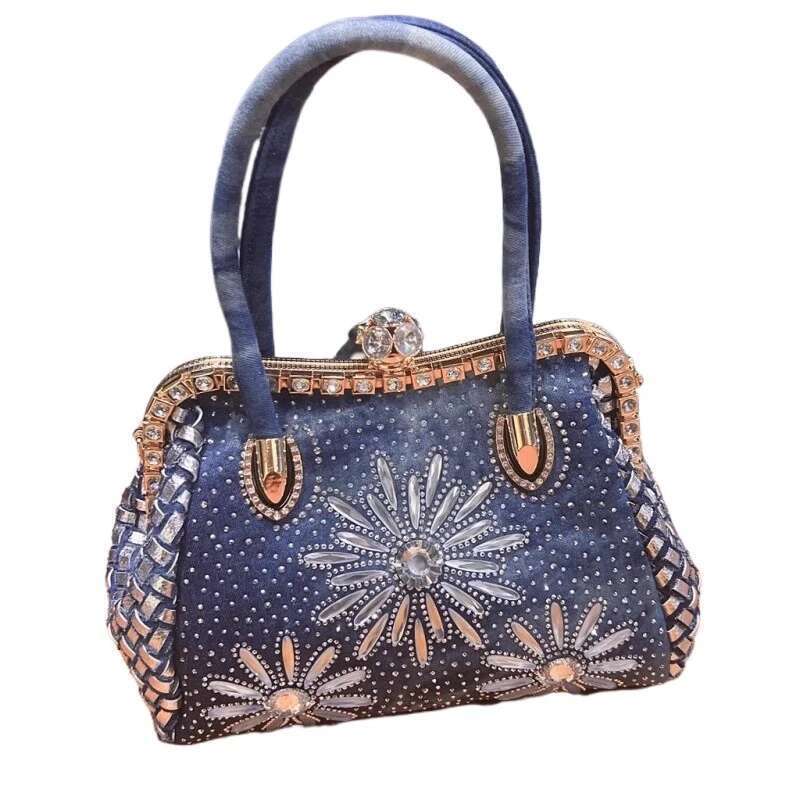 Spring and autumn new dia denim fashion underarm handbag one-shoulder cross-body large-capacity casual daily women's bag