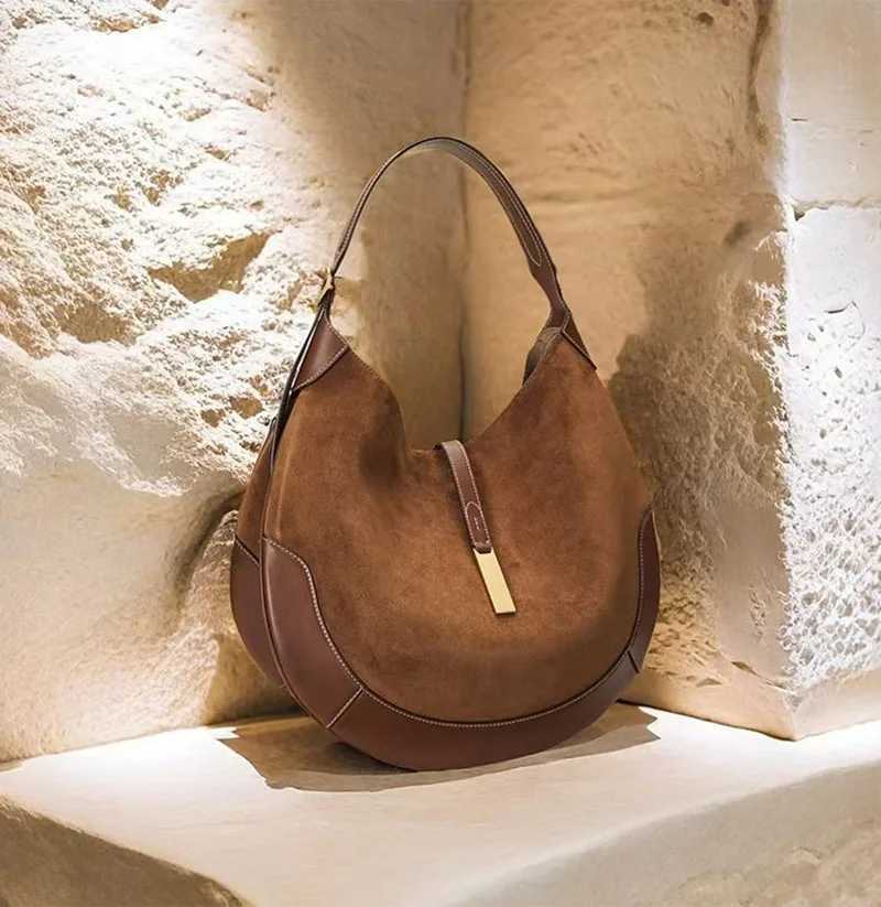 Designer Women Shoulder Bags Maillard Autumn Winter Big Shopper Bag with Small Purse Vintage Faux Suede Large Capacity Tote Bag Z250516
