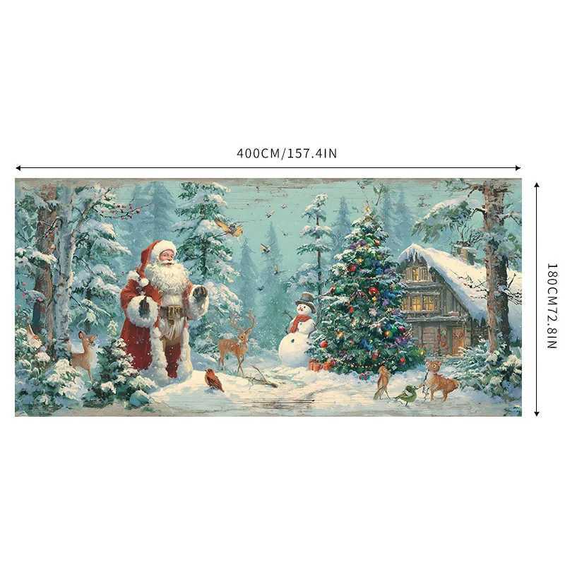 Christmas Backdrop Tapestry Garage Door Decor Outdoor Festival Party Hanging Banner Xmas Navidad Noel Natal Happy New Year 2026M251125
