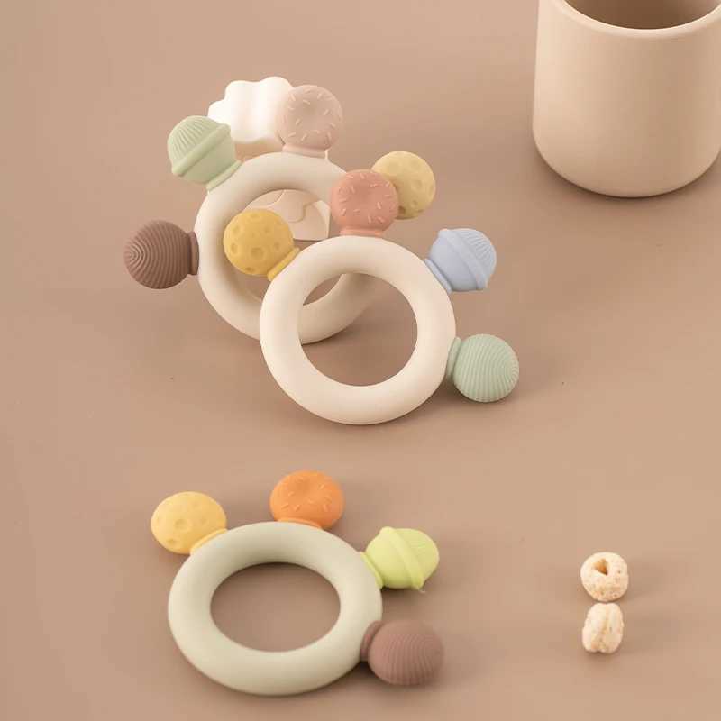 1pc Baby Teething Toys BPA Free Infant Silicone Teethers Easy to Grip Chewing Toy for Boys Girls Newborn Gift Babies Accessories G251125