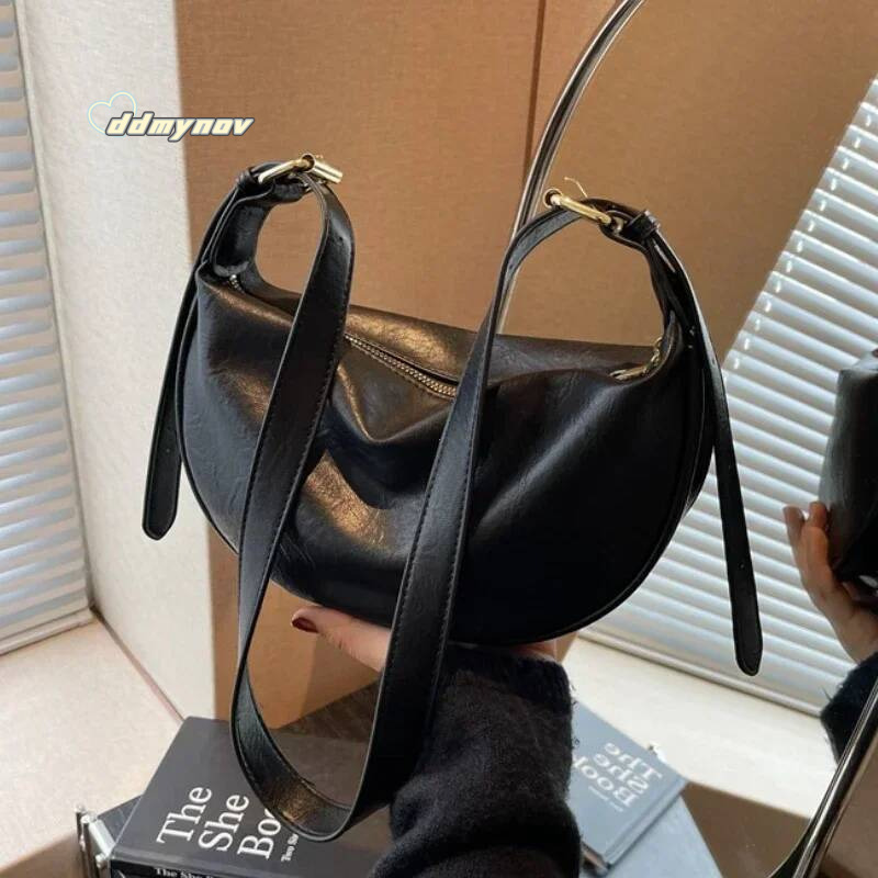 Large Capacity Handbags Crossbody for Women Solid Soft Shoulder Bags Female Casual Travel Hobos Bag Vintage Sac New ddmynov