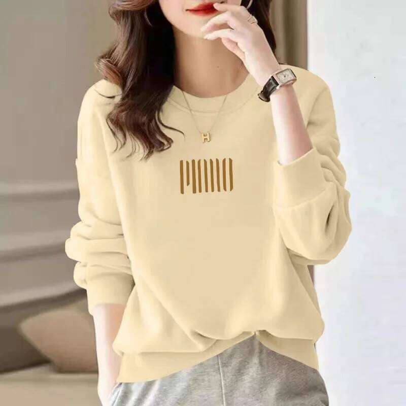 Loose Large Size Round Neck Sweatshirt Women's Slimming Belly Covering Lazy Base Layer Overhead No Cap Top Winter Thickened