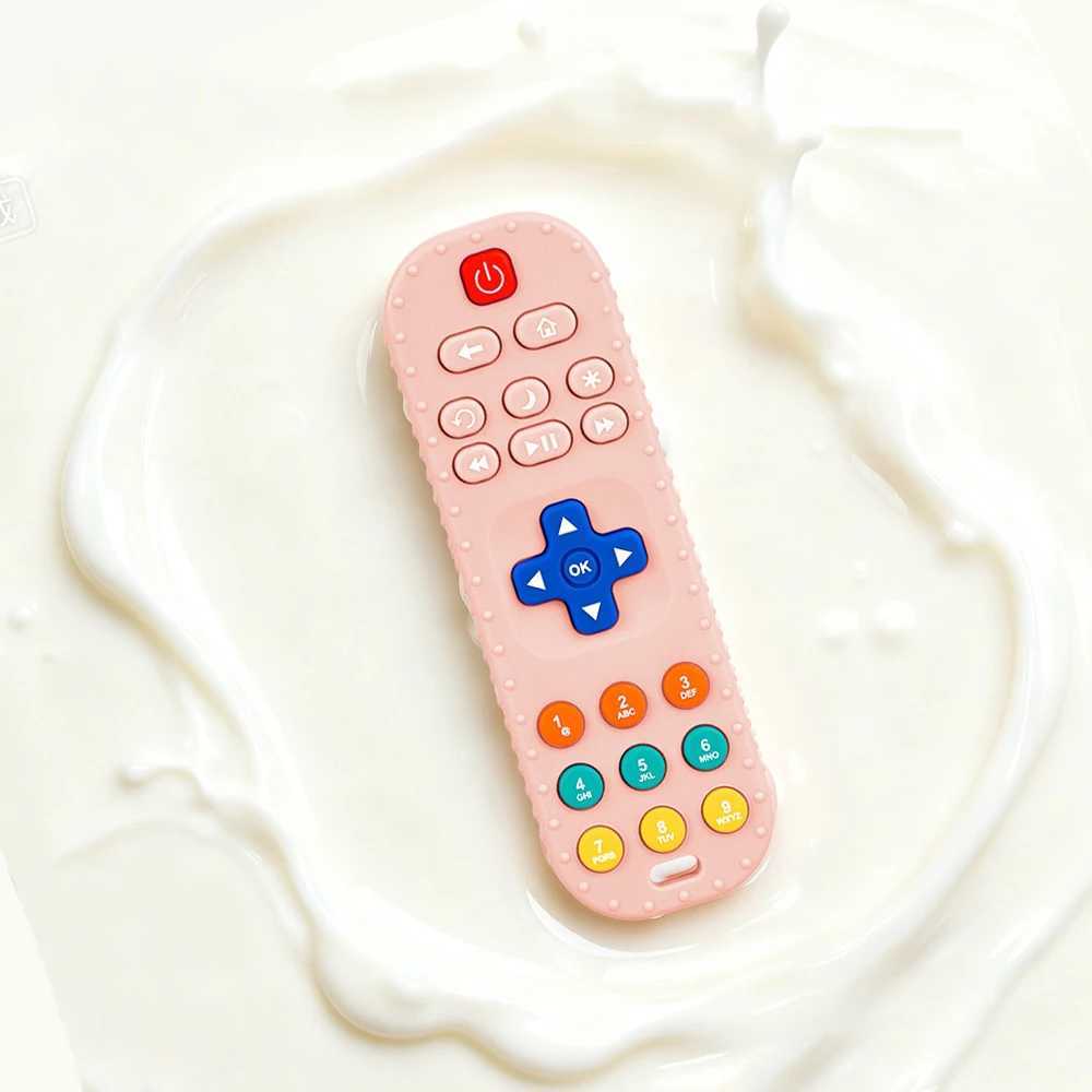 Simulated Remote Control Teether Baby Pacifier Anti-Thumb-Sucking Soothing Toy for Chewing and Stress Relief G251125