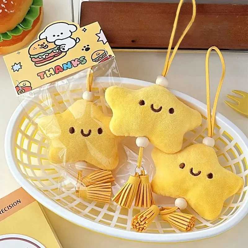 Cartoon Plush Star Pendant Gift Hangings Ornament Yellow Plush Hangings Bag Accessories Bag Pendnat Car Keys AccessoriesXJ251125