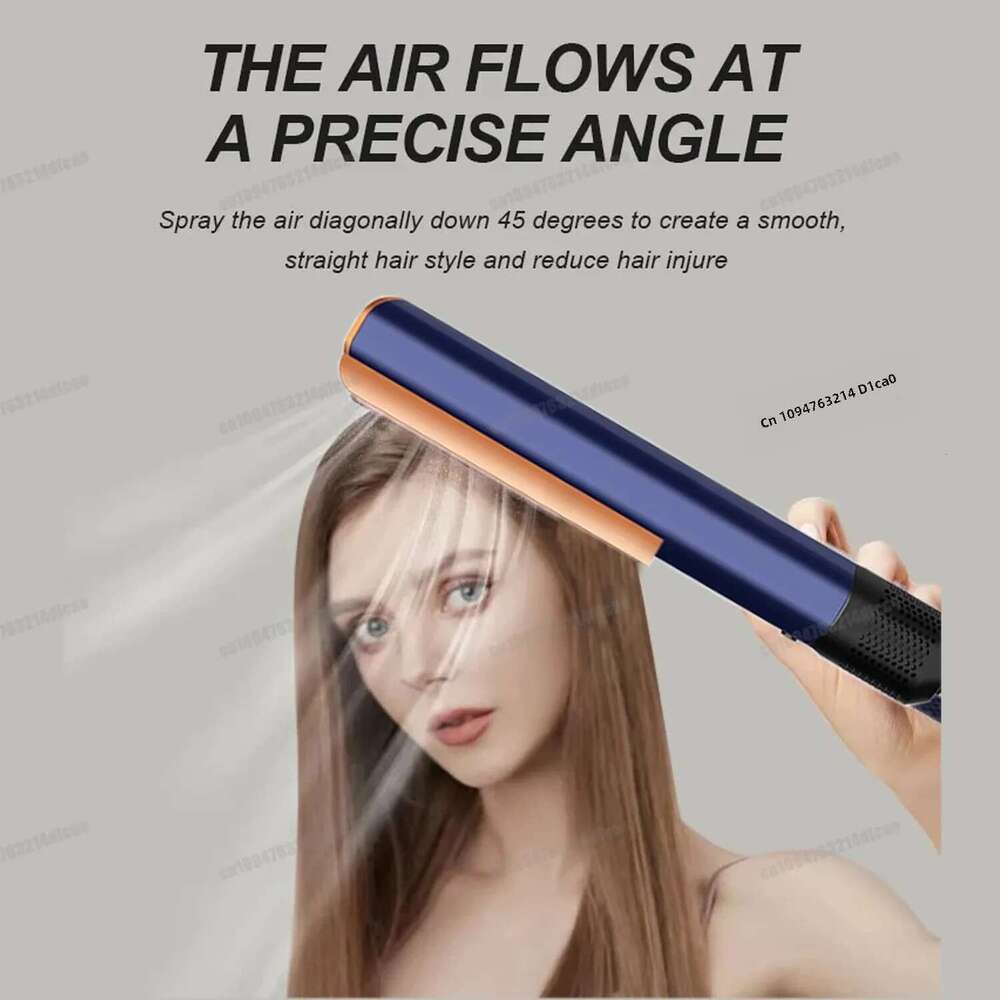Professional 2IN1 Air Straightener Hair Dryer 220V Heat-Up Flat Iron with Negative Ions LCD Display for Lasting Styling FlatIron
