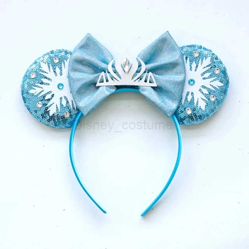 Disney Frozen hair accessories for women Elsa Princess Anna Snowflake Mickey Mouse Ear Headband for girls Crown Bow glitter Ora X250425