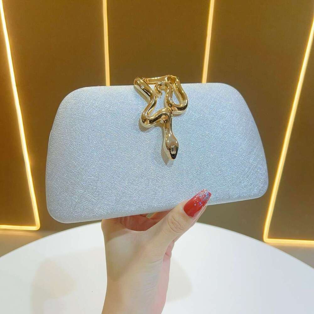 Women's Fashion Serpentine Lock Banquet Chain Strap Crossbody Party Handbag Evening Dress Bag 2025 Versatile Style New Trendy Ins