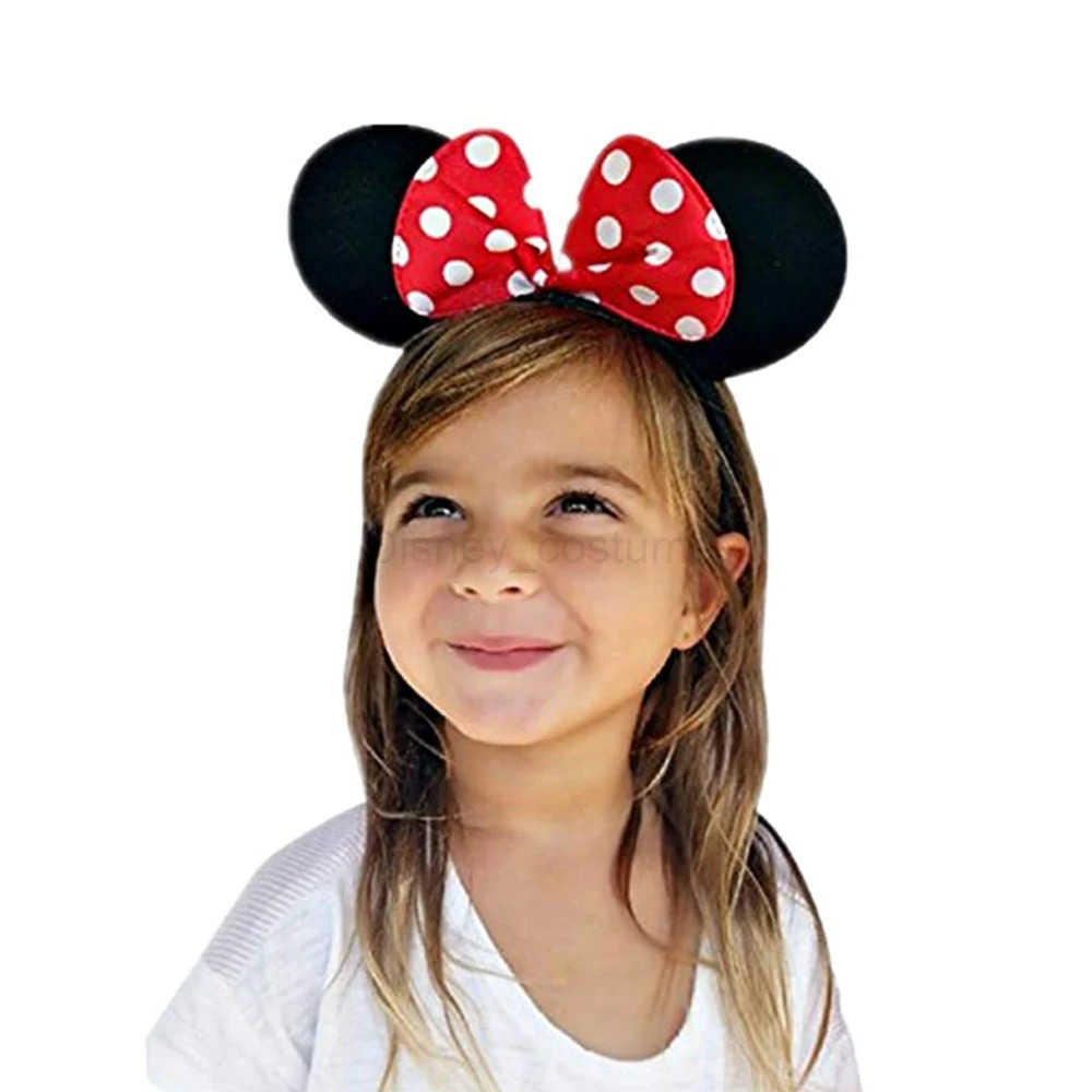 Disney 12 wholesale womens mouse earrings headband party cosplay bow hair headband fashionable hair accessories X250425