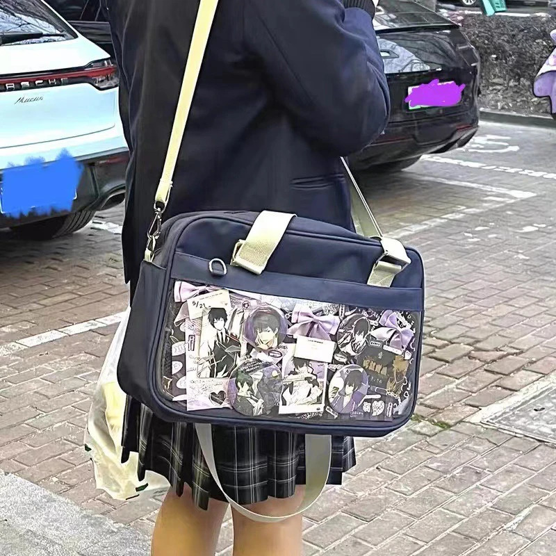 Anime Girl JK Uniform Shoulder SchoolBag Cosplay Messenger Bag Harajuku Ita Bag Large Capacity Ulzzang Handbag 250417