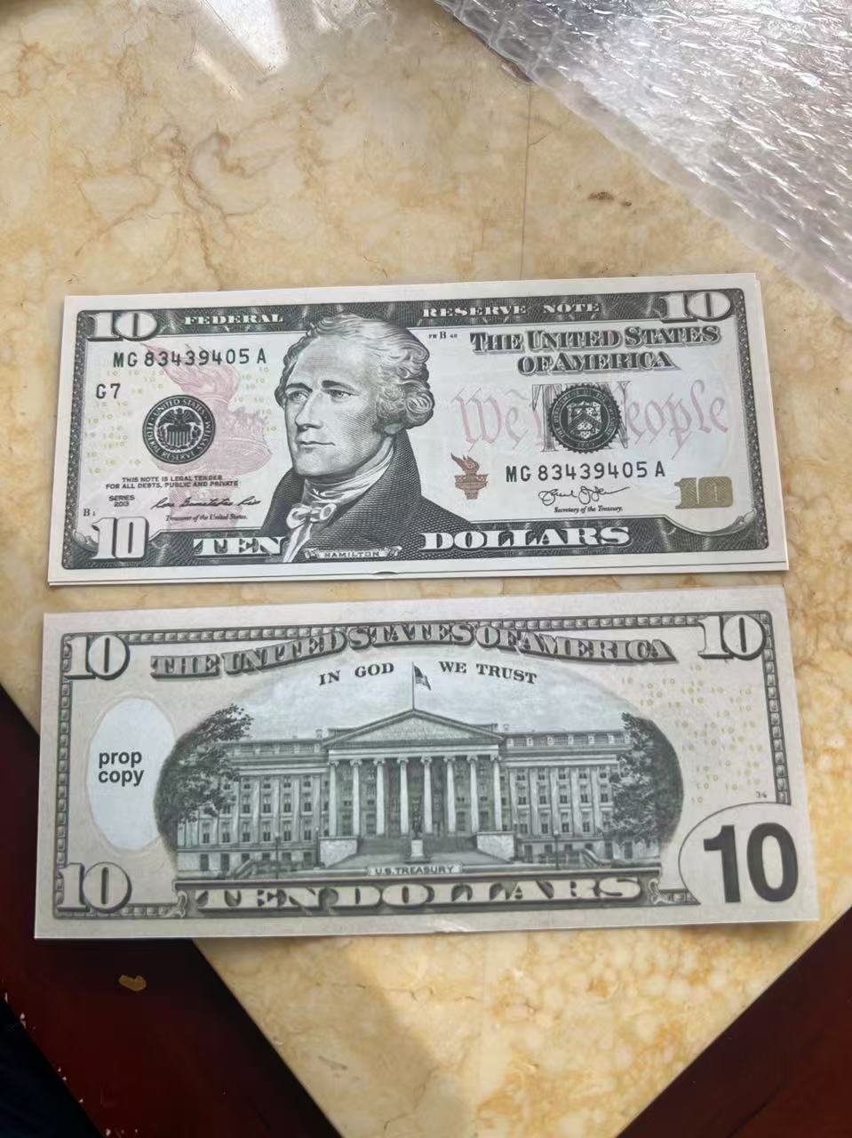 Party Props, Ockjx Actual Size Banknotes, 1:2 size copy US Money Simulated Bar Dollar Copy Props And Gpgsn