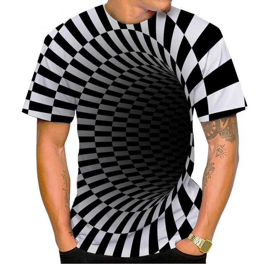 New Dizzy Fashion 3D Printed Mens Casual Hip Hop Cool T-shirt Dizzy Hypnosis Unisxe Fun Short Sleeve T-shirt Men/Womens Top W250425