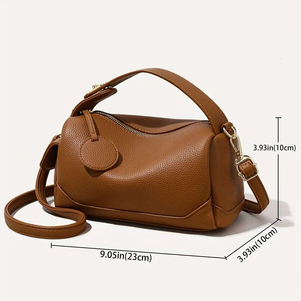 Designer Bag 1Pc Minimalist Solid Color Boston Bag With Multi-Pocket Design Lightweight Crossbody Handbag For Women