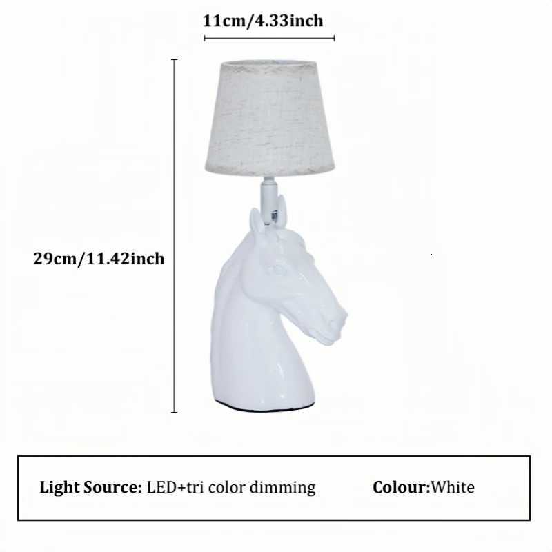 A desktop desk lamp with a horse head statue a bedside night light an adjustable brightness and a 3W power LED lampM251125