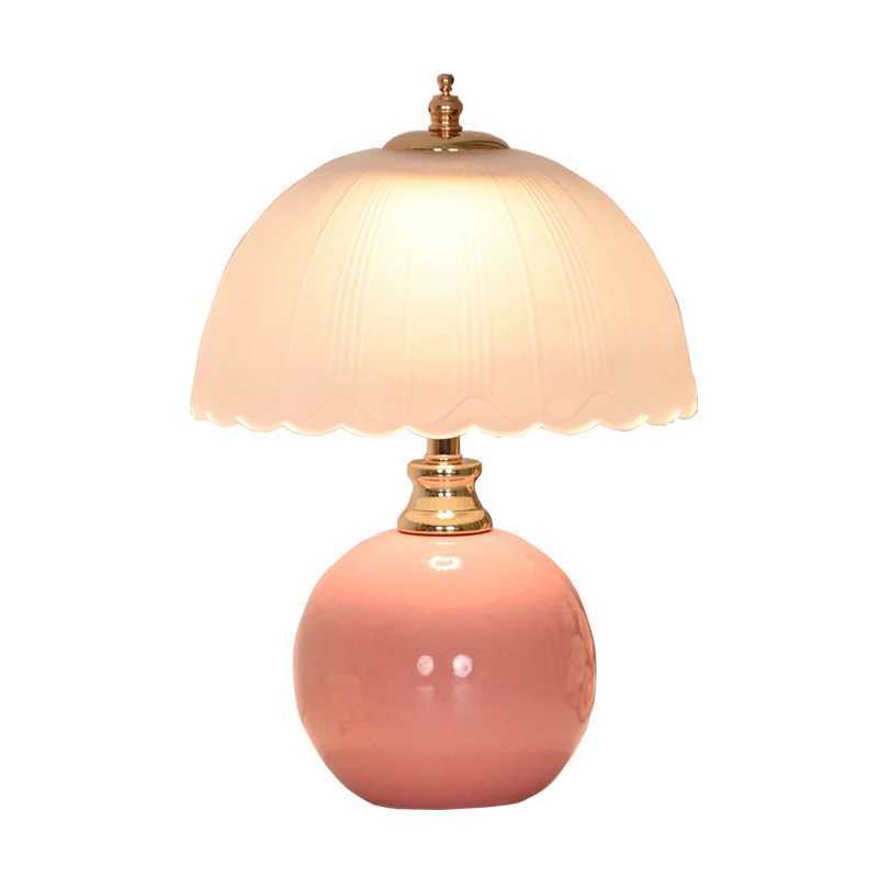 Modern Ceramic Glass Desktop Book Lamp Bedroom Bedside Table Lamp Light Luxury Atmosphere Childrens Room Princess Table Lamp C251125
