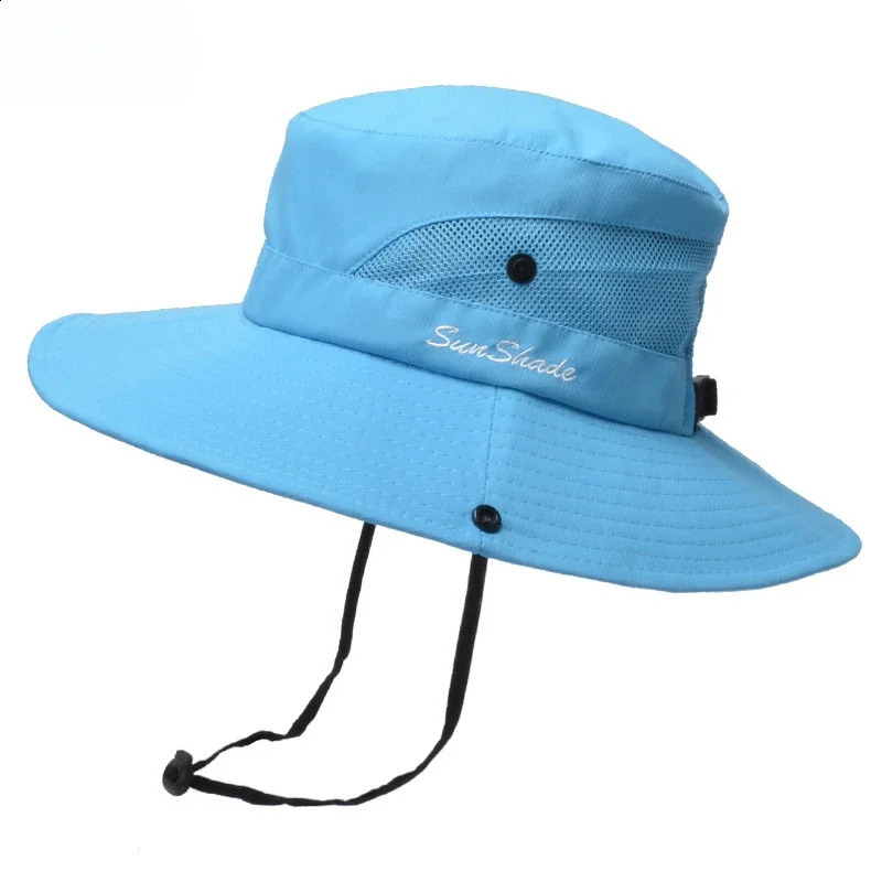 Ponytail Hole Fisherman Hat Sun Protection Sun Hat Summer Womens Outdoor Sun Hat Breathable Mountaineering Hat 250424