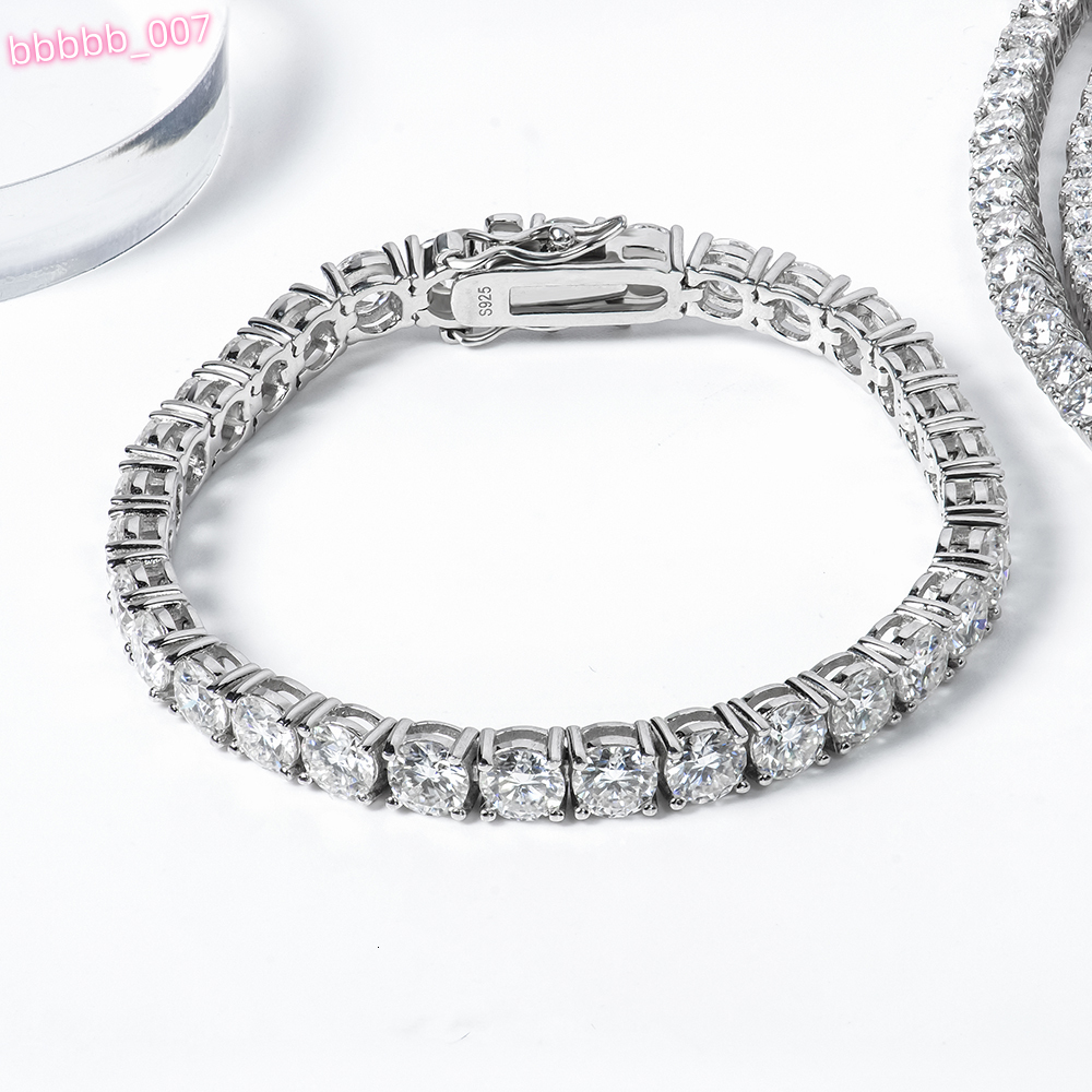 Xingyue Jewelry 2mm 3mm 4mm 5mm 6mm Women 925 Sterling Silver Gra Vvs Lab Diamond Mossanite Moissanite Tennis Chain Bracelet