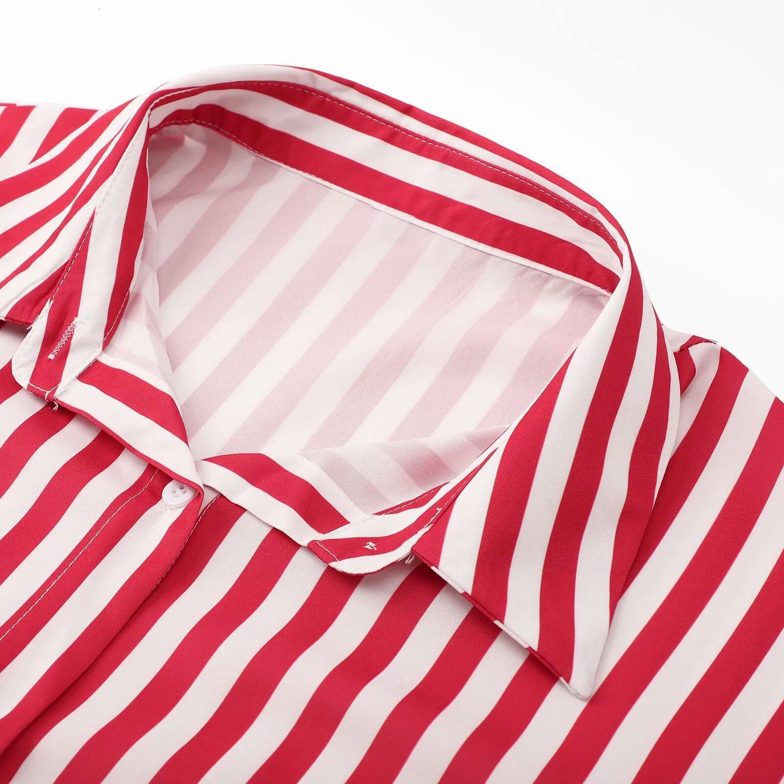 Dongdumaoyi Summer Shirt Dress Women Vintage Striped Printed Vestido Fashion Short Sleeve Robe Casual OL Irregular Knee Sundress