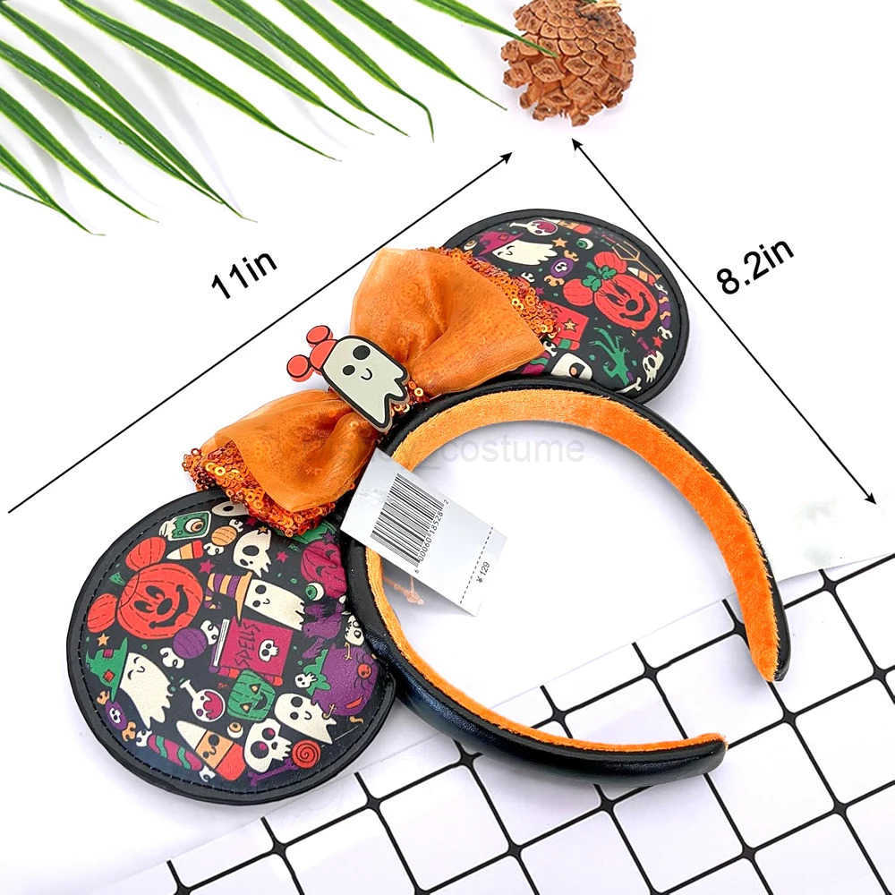 Disney Mickey Mouse Ears Hair Halloween Plush Headband with Cartoon Minnie Ears Birthday Party Decoration X250425