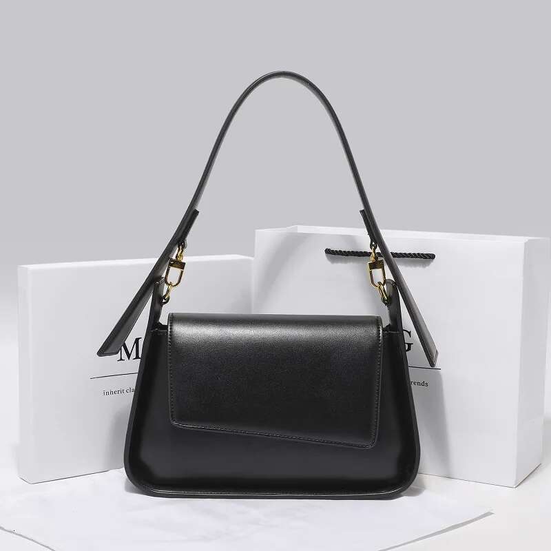 Genuine Cow Leather Women's 2025 New Armpit Design Crossbody Shoulder Bag Female Gift Handbag