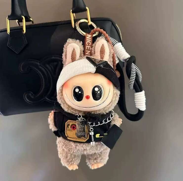 LABUBU Vinyl Plush Doll With Light And Sound Camera Clothes Set In Stock