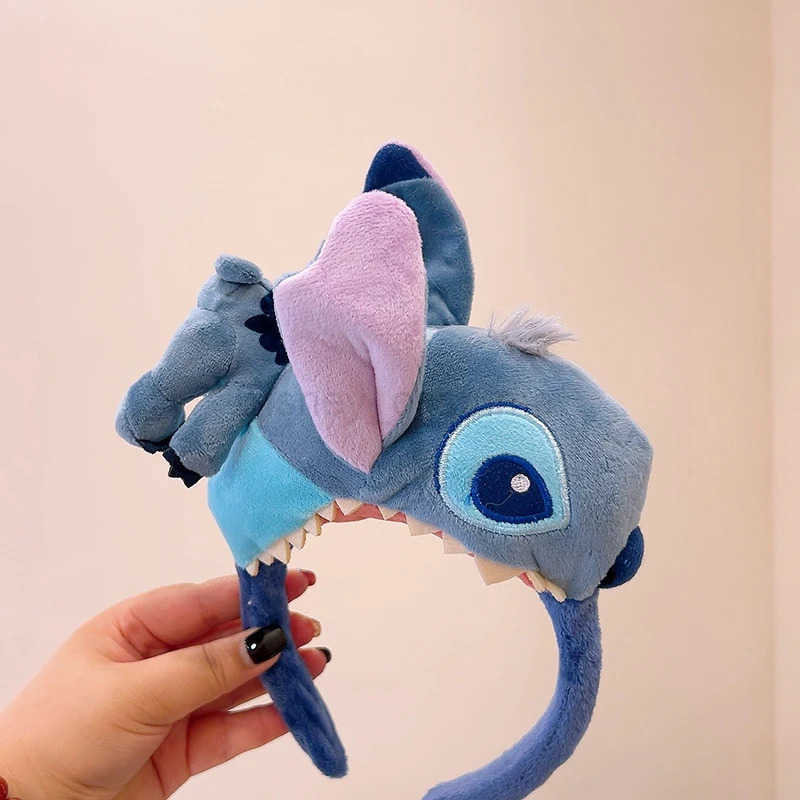 Disney Plush Sewing Earbands Headbands Female Role Playing Shark Hair Girls Cartoon Cute Sewing Soft Hair Accessories Childrens Birthday Gifts X250425