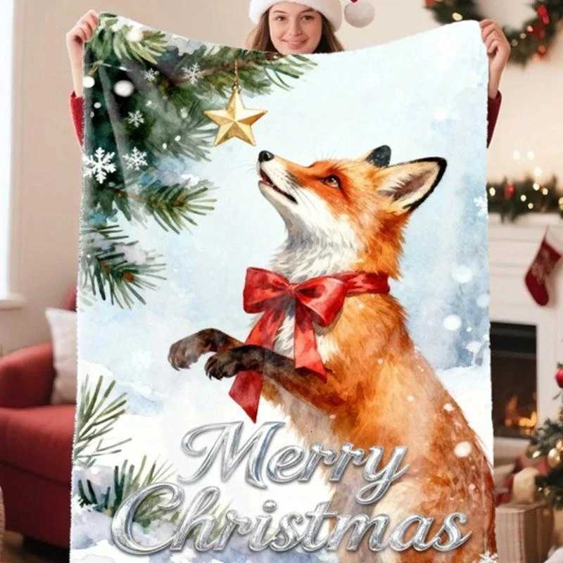 1pcLovely Christmas Animal Blanket Fuzzy Cartoon Blanket for Kids Teens Great New Year Gifts C7ACM251125