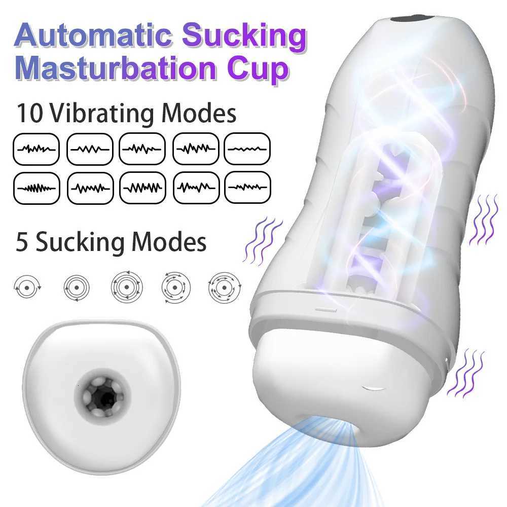 Men Automatic Sucking Masturbator Cup 0 Mode Deep Throat Blowjob Penis Stimulator Pocket Pussy Dicks Trainer Adult Male Sex Toy W251125