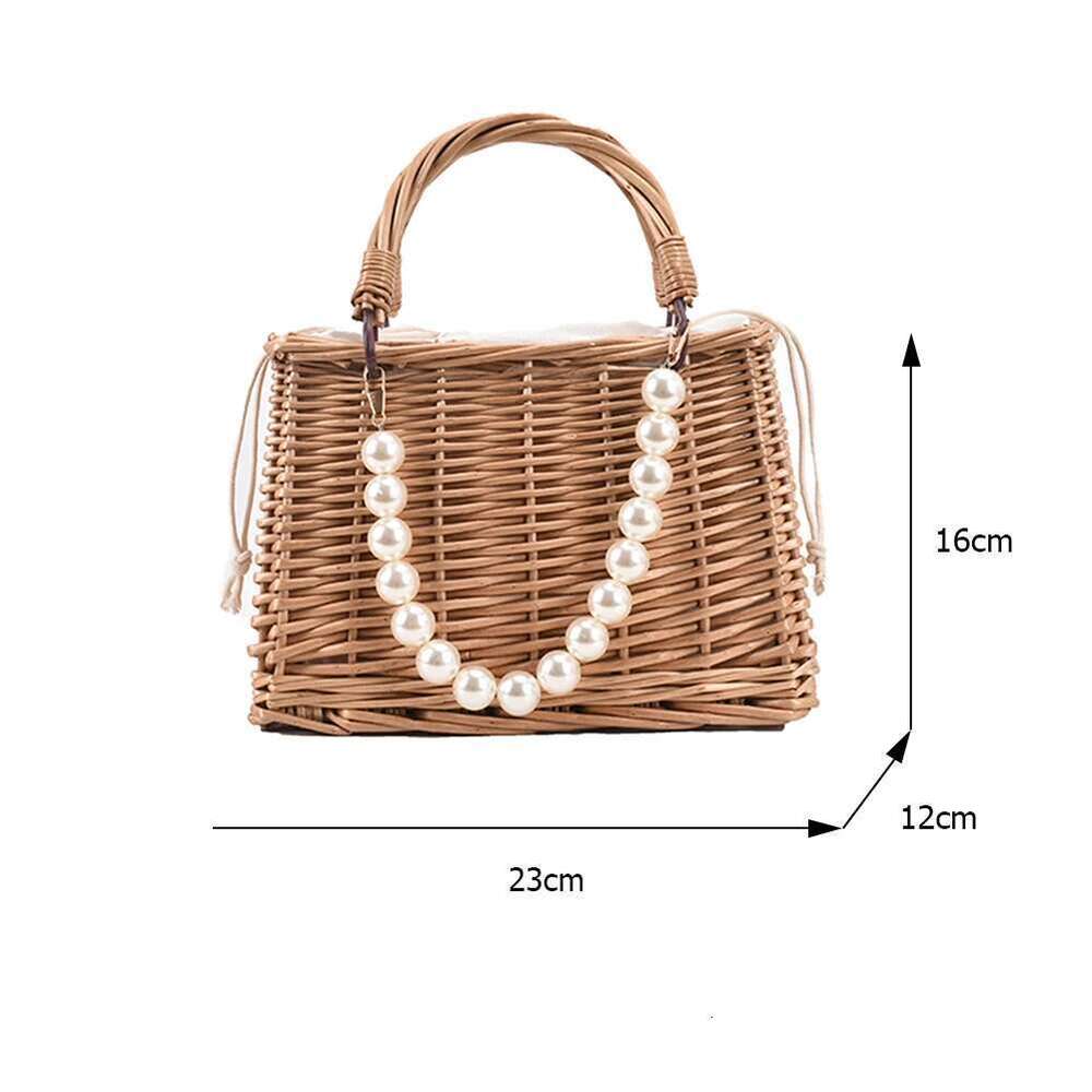 Straw Bags Women's Beach Bag Trend 2022 Summer Bohemian Designer Handbags Purses Rattan Handmade Picnic Basket Sac Femme