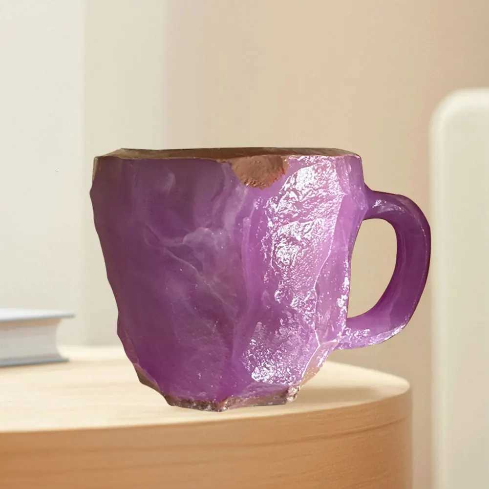 Imitation Mineral Crystal Coffee Mugs Elegant Imitation Mineral Cup Exquisite Water Cup with Handle Gift for Family Friends Y251125