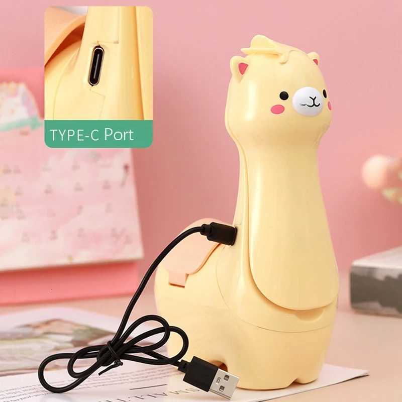 Creative Cute Alpaca Flexible LED Study Desk Lamp with Pen Holder Bedside Color Adjust Table Lamp for Kids Student RoomM251125