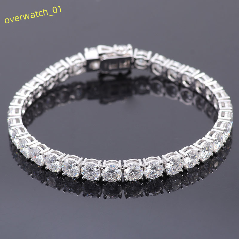 Hot Sale 10K 14K 18K Gold Tennis Chain 5mm 6-9 Inches Iced Out Tennis Bracelet Moissanite Diamond Hiphop Tennis Chain