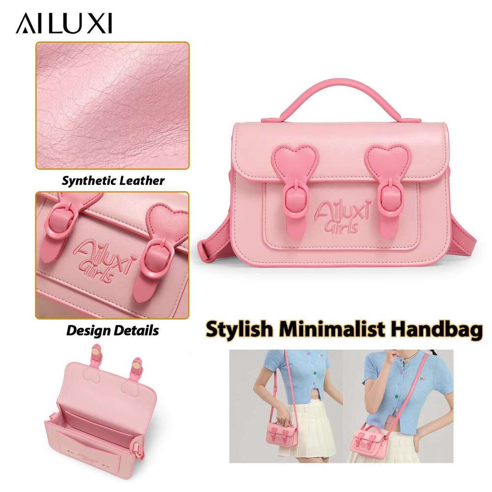 Designer Bag AILUXI Women Handbag For Cosmetic Storage New Original Designer Cambridge Crossbody Small Niche Design Pink Mailman Bag