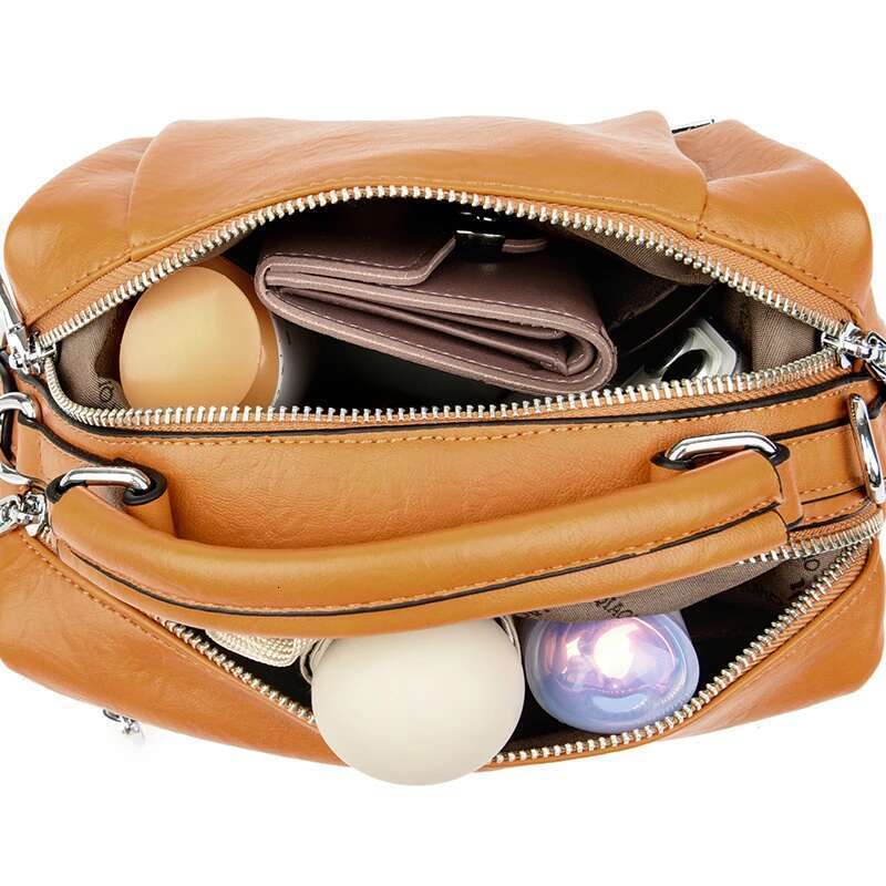 Designer Bag Designer PU Leather Handbags For Women Vintage Shoulder Tote Bag Designer Ladies Large Capacity Boston Bag