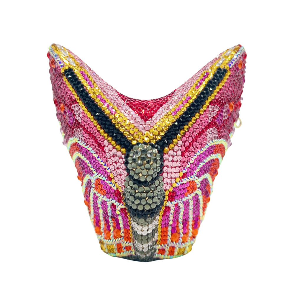 Boutique De FGG Novelty Butterfly Rhinestone Clutch Purse Handmade Women Crystal Clutch Evening Bags Party Prom Minaudiere Bag 250903
