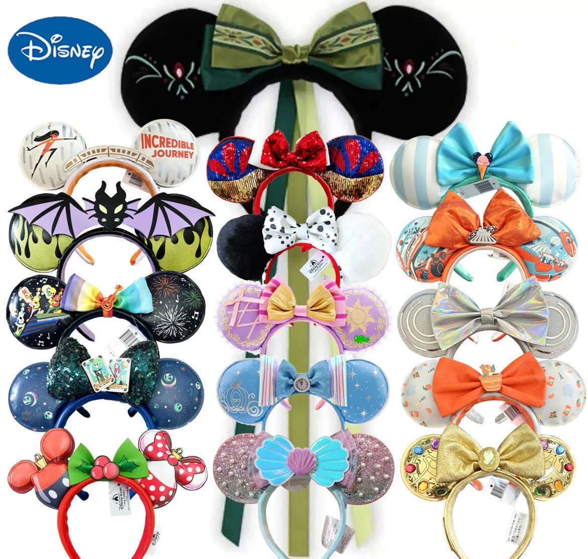 Disney Princess Mickey Mouse Ear Headwear 2025 Loungefly Halloween Night Headwear for Adult Kids Holiday Hairband X250425