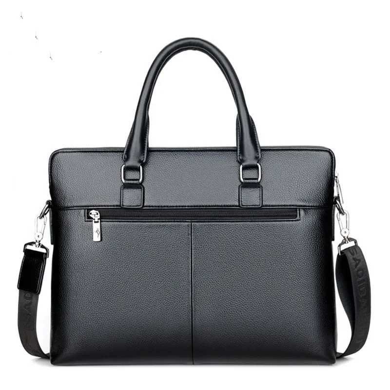 2025 New Shoulder Bag Crossbody Bag Mens PU Leather Horizontal Style Mens Backpack Business Document Leather Bag BriefcaseT251125