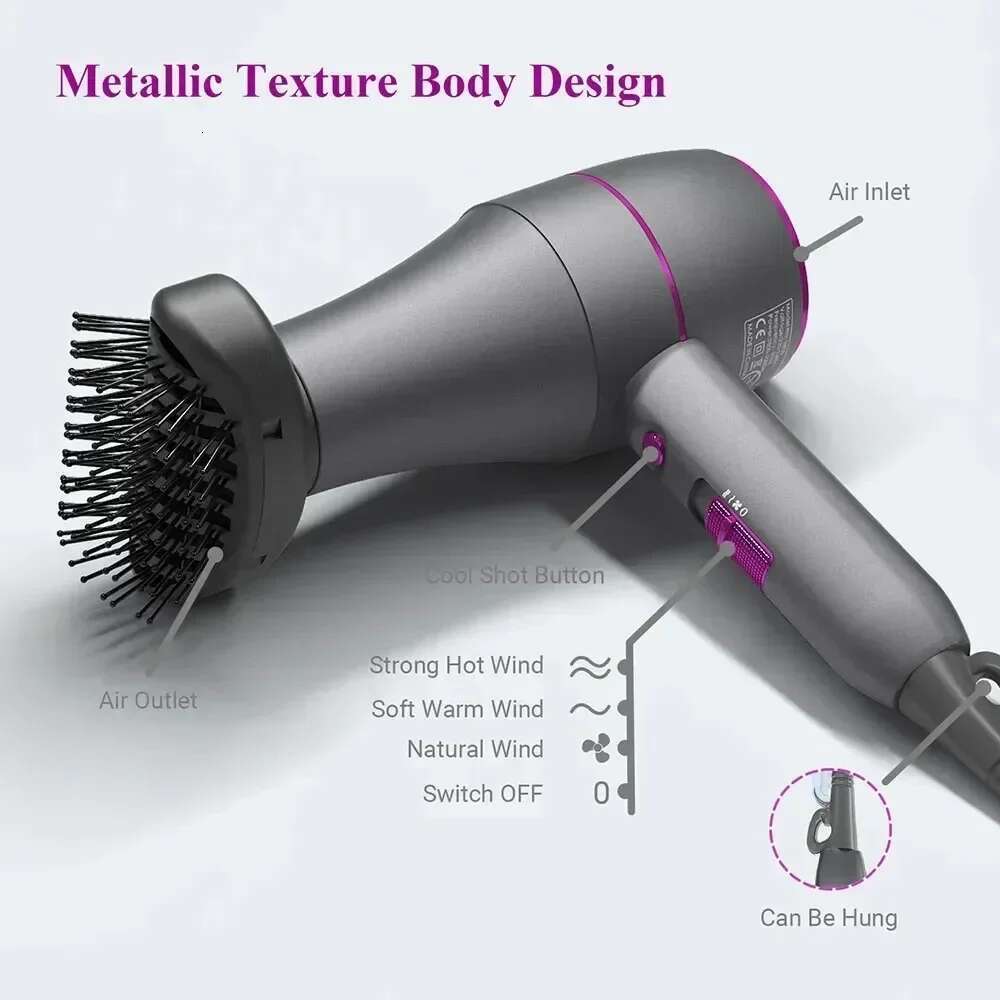 1800W Powerful Professional Hair Dryer Negative Ions Strong Wind Constant Temperature Collecting Barber/Salon Styling Tools