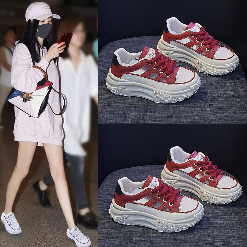 Korean Summer New Dad Women S Instagram Trendy Student Breathable Sports Shoes Thick Sole Elevated Casual Ddmysaturn