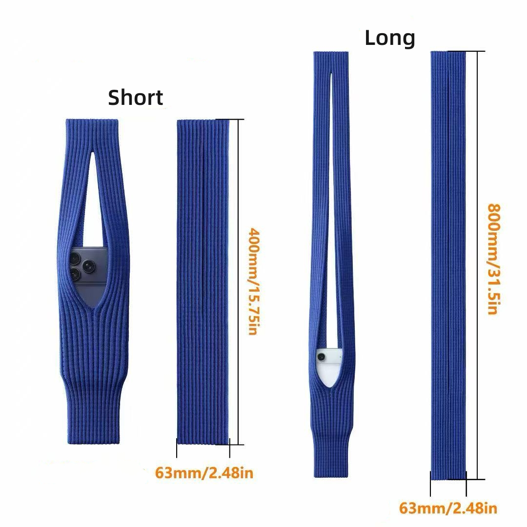 Pocket Universal Series Mobile 3D knitted Bag New Split Sock Style Wearable Phone Pouch for iPhone 17 Pro Max Long Short