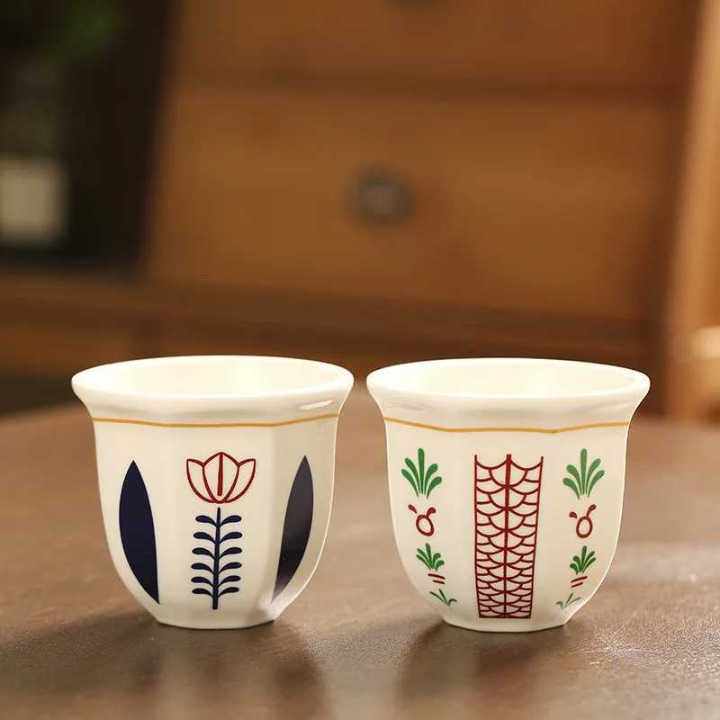 180ml/250ml Coffee Cup Hand Held Espresso Cup Vintage Middle Eastern Ceramics Candle Porcelain for Household New Pottery Tea Cup Y251125