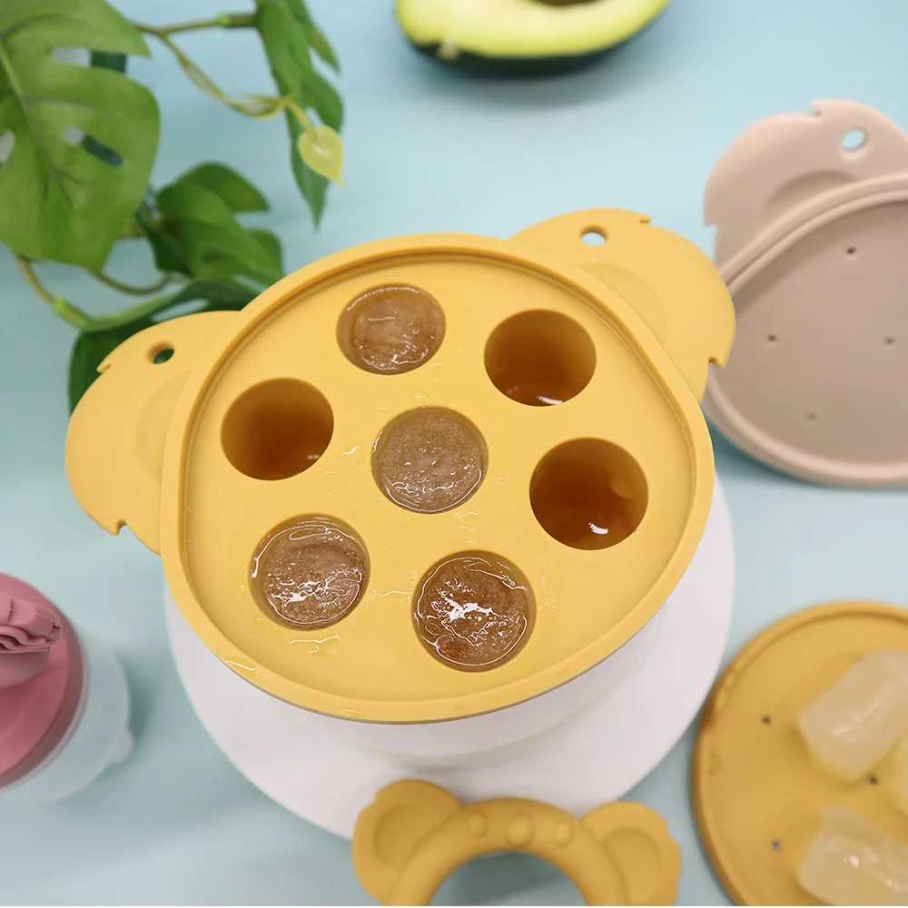 2PCS Baby Ice Pops Silicone Mold Ice Maker Animal Shapes Molds Baby Fruit Feeding Pacifier Teether Toy G251125