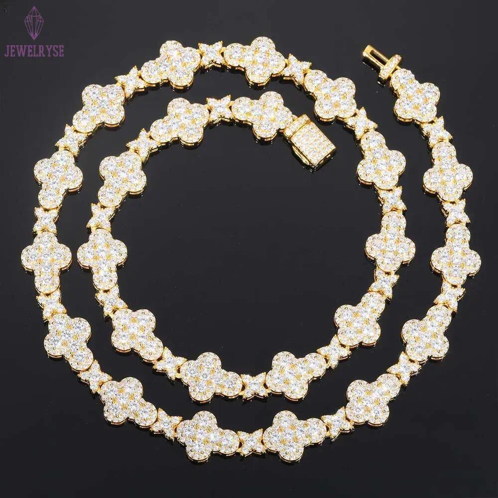 Exquisite Designer 10mm Iced Out Sterg Sier Moissanite Cross Cuban k Chain Necklace GRA Certificated Pass Dia Tester for Men Gift