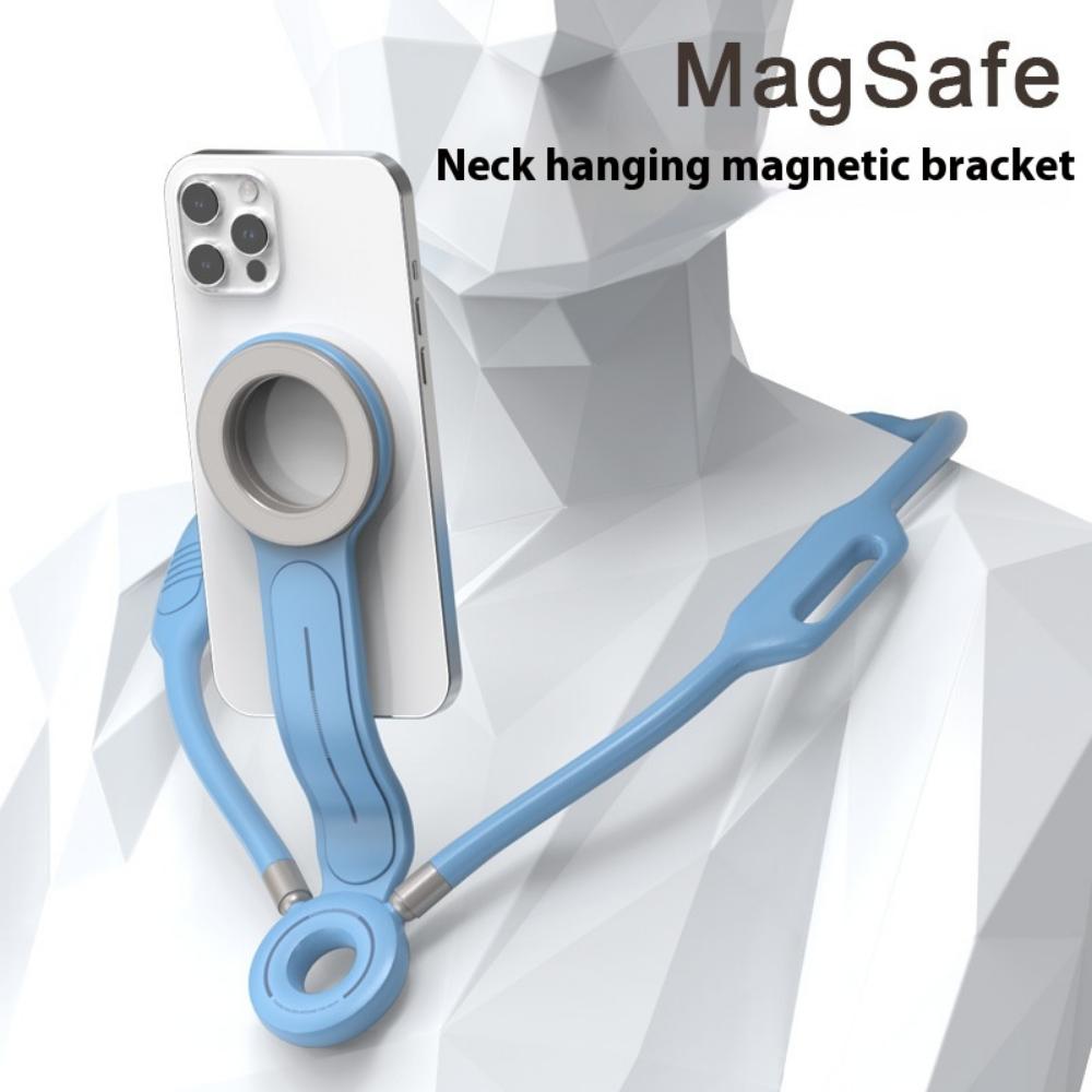 New product neck phone magnetic bracket, outdoor live streaming selfie phone bracket
