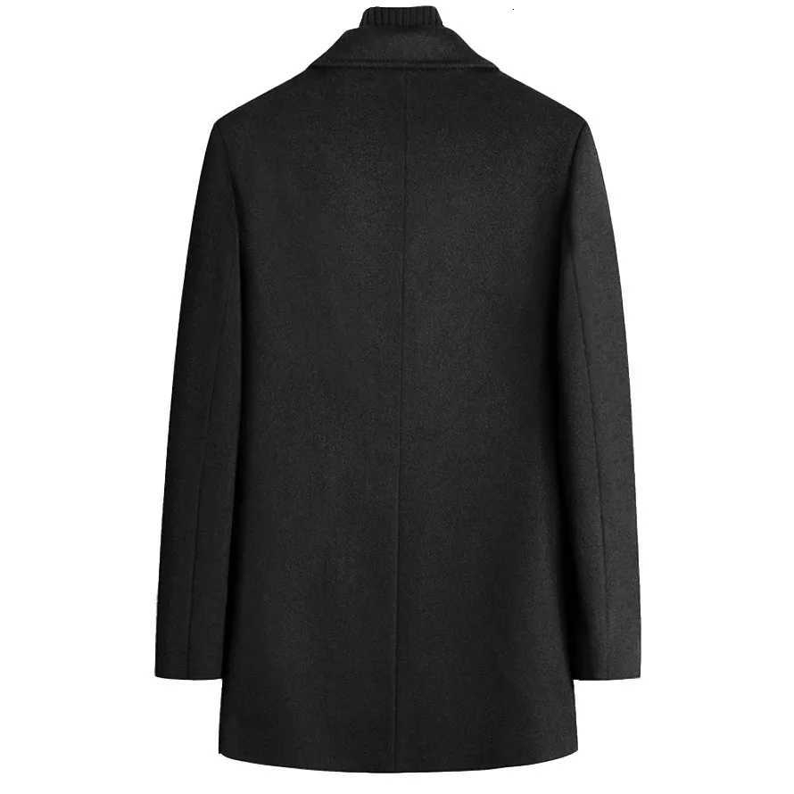 Mens Jackets Mens Woolen Coat Autumn Winter Men Business Casual Thickened Warm Wool Jacket Coat Male Slim Trench Coat OvercoatT251125
