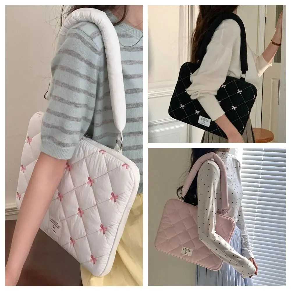 Embroidered Bow Business Briefcases Large Capacity Handbag Document Tote Bolsas Shoulder Bag File Folder Laptop Bag Office WorkT251125