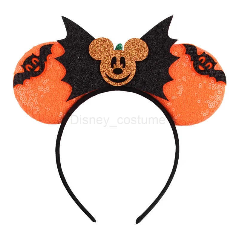 Disney Bat Skull Ear Headband Adult Children Role Play Halloween Witch Hair Girl Ghost Bow Party Hair Accessories X250425