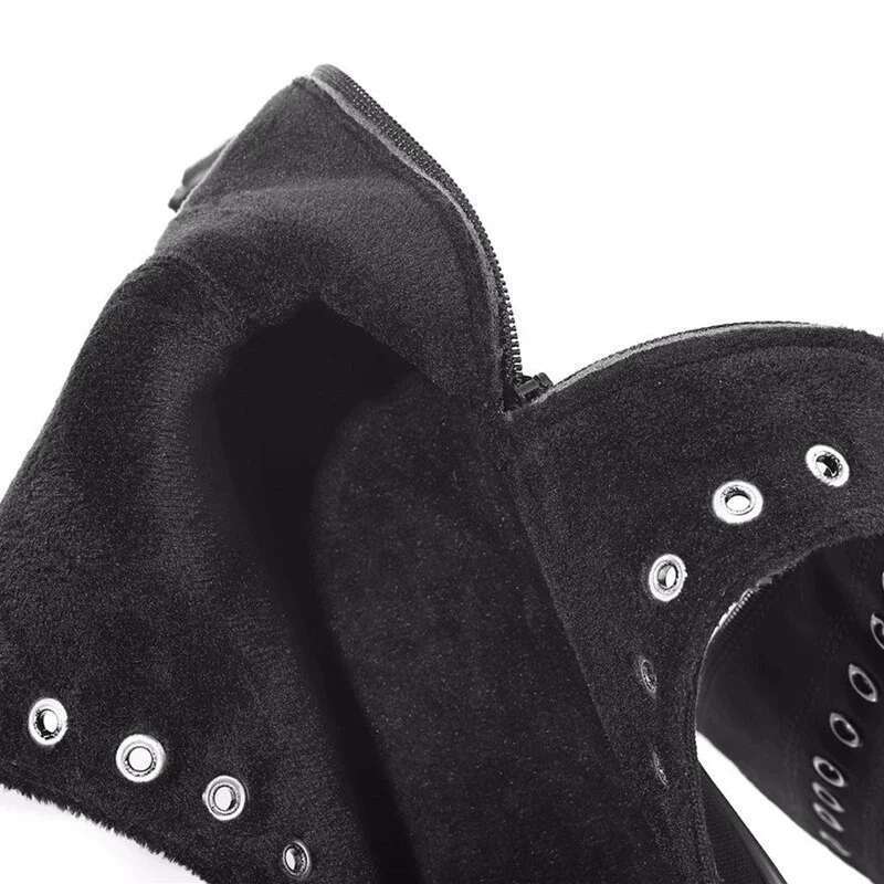 Spring and autumn new high-top inner heightening casual lace-up knee-length boots soft sole flat large size canvas women's shoes